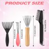 Hairbrush Cleaner Tool Set, 4 PCS Hair Brush Cleaner Rake Comb Cleaning Brush Mini Comb Cleaner Hairstylist Essentials Embedded Tool for Home and Salon Use Removing Hair Dust (4 Style)