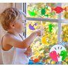 18PCS Suction Bath Toys for Toddler Kids, Mold Free Silicone Ocean Animals Suction Cup Bathtub Toys, No Hole Sensory Window Fidget Toys, Fun Creative Gift for Boys Girls with Eggshell