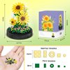 libergarden Mini Sunflower Building Blocks, Flower Bouquet Building Kit, Artificial Flower Collection, Valentine's Day for Women, 545 Pieces