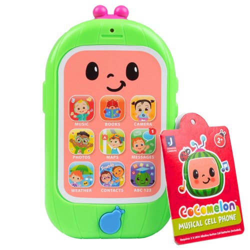 CoComelon Musical Smart Cell Phone - Interactive Tech Learning Toy w/ Lights, Sounds & Music - Officially Licensed - Easter Basket Stuffer Gift for Toddlers, Preschoolers, Boys, Girls, Kids - Age 2+