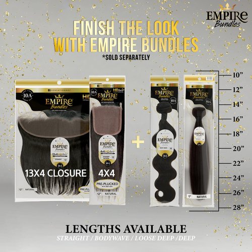 Sensationnel Empire Bundle weave hair - Empire Bundles virgin human hair extensions Unprocessed hair - EMPIRE BUNDLES straight 1 pack 18 inch (613), 5.3 ounces