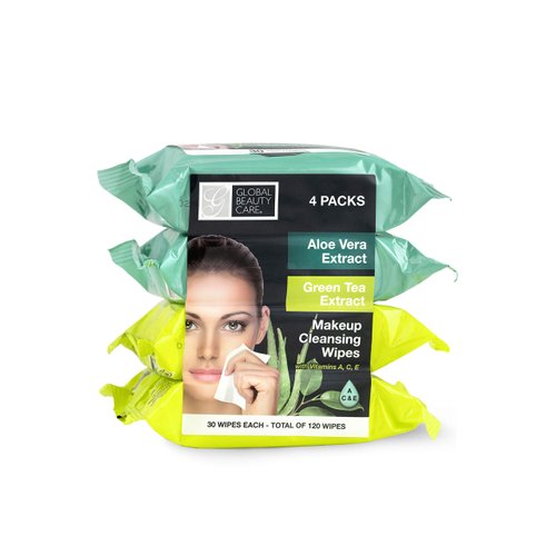 Global Beauty Care Cleansing Makeup Removal Cloth Wipes Bulk - Great for travel toiletries - 120 ...