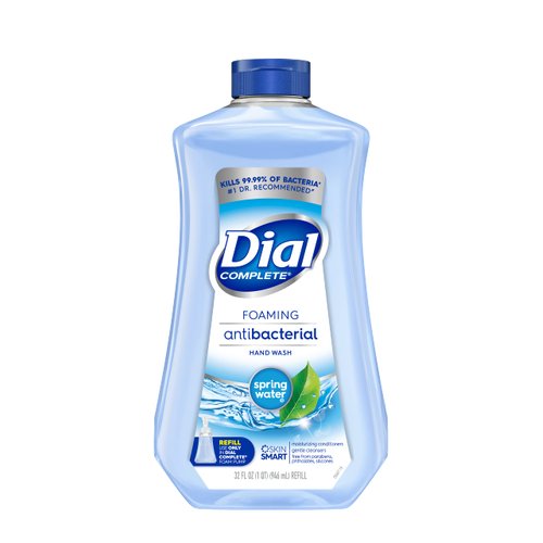 Dial Complete Antibacterial Foaming Hand Soap Refill, Spring Water, 32 Fl Oz