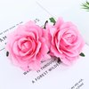 inSowni 9 Pieces Decorative Pink Mexican Rose Flower Brooches Hair Clips Barrettes Wedding Party Prom Floral Alligator Duckbill Hair Pins Accessories for Women Girls