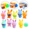 12 Pack Prefilled Easter Eggs with Rabbit Bubbles Squeeze Toys Anti-Anxiety Stress Relief Toys for Easter Basket Stuffers Egg Fillers Party Favors