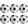 TOSAMZOO Foosball Table Replacement Foosballs, 36mm Game Table Size Black and White Tabletop Soccer Balls - 6 Pack