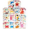 Aowplc 42 Pcs Ocean Animals Make-a-Face Sticker Sheets for Kids - 14 Sea Creature Designs for Party Favors, Classroom Activities, Arts & Crafts