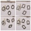 SILPECWEE 60pcs Retro Nail Charms Metal Punk Nail Jewels Engraved Nail Frame Charms for Nails 3D Nail Art Charms Flat-Back Nail Studs Nail Art Decoration for DIY Craft