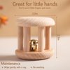 Promise Babe Infant Gym Organic Wooden Rattle Wooden Bells Rattles Nursing Shower Gifts Waldorf Toys
