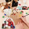 COQOFA 100 Pcs Star Printed 5"X 7" Gift Wrap Cello Cellophane Treat Bags Party Favor bags Clear Candy Cookie Bags Plastic Poly Goodie Storage Bags with Twist Ties for Bakery,Birthday, Wedding ,Party Decorations (Gold)