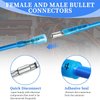 Qibaok 320PCS Heat Shrink Bullet Connectors Kit Female & Male Bullet Butt Terminals Insulated Waterproof Electrical Marine Crimp Automotive Connectors
