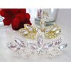 Generic Flower shaped crystal hair barrette clip bridal clip bridal barrette Set: B (Primary color: Gold)