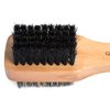 GranNaturals Small Double Sided Boar Bristle Hair Brush for Men - Soft + Medium HairBrush for 360 Waves, Smoothing, Fades, Beards, Barber, Slick Back Hair