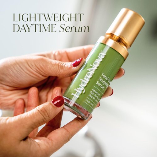 HYDRONOVA Total Rewind Sculpting Serum 1 fl oz | Line-Smoothing, Dark Spot Corrector | Vitamin C, Niacinamide, Kojic Acid, Peptides | Radiant Glow, Balanced Complexion | AM Formula