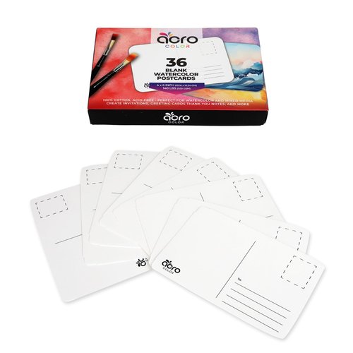 Extra Thick Watercolor Paper Cards - 4x6 Inch Watercolor Paper Postcards - Premium 300 GSM Watercolor Postcards to Paint & Create for Holiday Greetings, Thank You Cards - 36 Pack