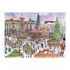 Galison Michael Storrings Christmas Market 1000 Piece Puzzle from Galison - Featuring Beautiful Illustrations of a Festive Snowy Town, 27" x 20", Makes a Wonderful Gift