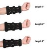 KRATARC Archery Arm Guard Adjustable 3-Strap Accessory Lightweight Hunting Target Practive Adult Unisex (Black, Length 8'')