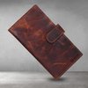 LEVOGUE Premium Quality Leather RFID Unisex Checkbook cover-Duplicate Checks RFID Card Standard Register with pen inserts (COGNAC VINTAGE)