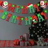 Christmas Birthday Party Decorations,Merry Birthday Banner with Light,Christmas Happy Birthday Banner with String Lights LED Lights String for Birthday Christmas Fireplace Home Decorations