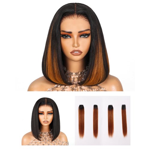 Arabella Hair 12inch 6x6 Bob Wig Human Hair with 100g 4 pcs Hair Clips in Hair Wig 12a Pre Everything Bob Wigs Pre Cut Lace Pre Bleached Knots Pre Plucked Hairline