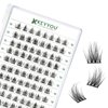 Lash Clusters 96pcs Individual Lashes D Curl 10mm Eyelash Clusters KEYYOU Volume Wispy Lash Extension Soft&Comfortable Easy DIY at Home(Y15,D-10mm)