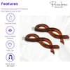 Parcelona French Infinity Ribbon Small 2 1/4" Celluloid French Hair Slides Clips for Women Tige Boule Clasp Girls Side Slide-in Barrette Clip Paris Hair Accessories for Women Strong Hold No Slip Grip Fashion Durable Styling, Made in France (Tortoise Shell