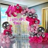 Cowgirl Balloons Arch Garland Kit For Last Rodeo Bachelorette Sash Supply Birthday Party Decorations,Hot Pink Rose Red Silver Cow Print Cowgirl Boot Disco Ball Balloon,Let’S Go Girl Banner Backdrop