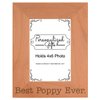 ThisWear Birthday Gift for Grandpa Best Poppy Ever Natural Wood Engraved 4x6 Portrait Picture Frame Wood