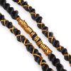 Gold Dreadlock Braids Hair Accessories, 2 Pieces 5M Braiding Hair Deco Styling Shimmer Stretchable African Braid Braided Elastic Cord Ornament Hanging Decorating Gift Wrapping