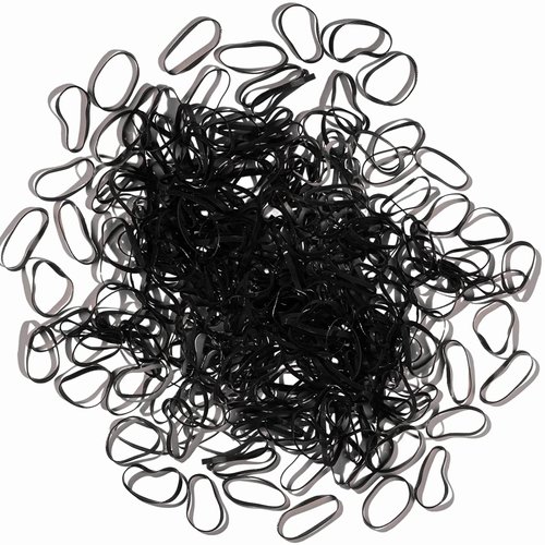 SCRMROIA Hair Tie, 500 PCS Hair Rubber Bands, Assorted Color & Size, Soft Strong Scrunchies for Women Men Girls Kids Baby, Hair Bands for Fine to Thick Hair (Black Big 500Pcs)