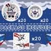 Outego Fighter Jet Pilot Party Decorations Set - 20 Packs Military Jet Party Plates and Napkins - Disposable and Stylish Fighter Jet Party Supplies for Birthdays and Events