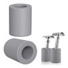 Linkidea 2 Pack Safety Razor Stand, Opening Dia 0.8" (2.2cm) Diatomite Men's Shaving Razor Holder for Bathroom Countertops, Compatible with Vikings, Merkur Double Edge Safety Razor (Grey)