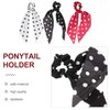Beaupretty 3pcs Hair Scarf Hair Scrunchies Polka Dot Ribbon Ponytail Scarves with Bow Headdress for Women Girls