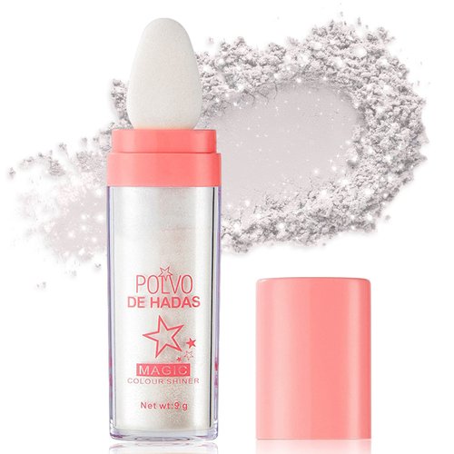 Ofanyia Highlighter Powder Stick, Polvo De Hadas Highlight Patting Powder, Body Brighten Glitter Shimmer Three-dimensional Sparkle Patting Powder for Face Eyes Lips Hair Body Glow Makeup