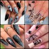 IDDFEVE Halloween Nail Art Stickers, Slivery Nail Decals, 3D Self-Adhesive Design for DIY Nail Supplies Decoration (6 Sheets)
