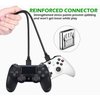 2 Pack 10ft PS4 Controller Charging Cable, Play and Charger Data Sync Cord for Sony Playstation 4/ PS4 Pro/ PS4 Slim/ PS4 Controllers, Microsoft Xbox One X/One S/One Elite/One Controllers
