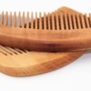 2Pcs Brown Peach Wood Wooden Comb Anti-Static Comb Close Tooth Comb, Hair Combs, Styling Tools and Appliances