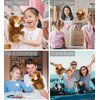 DolliBu Big Foot Hand Puppet Super Soft Stuffed Animal, Cute Realistic Stuffed Animals for Girls, Boys, Adults Animal Gifts, Kids Nursery Decor for Newborn, Cuddly Soft Baby Plush Toys - 10 Inches