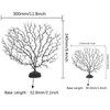 Piutouyar 2Pcs Sea Fan Coral Decorations, Black Simulation Sea Coral Branch for Aquarium Ornament Fish Tank Landscape (11.8inch+6.7inch)