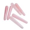 JIC Gem 1pc Crystal Massage Wand for Acupuncture Therapy Pointed Stick Treatment Gua Sha Scraping Tool Rose Quartz