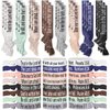 Solsew 48 Pcs Bible Verses Ribbon Hair Ties Christian Bible Verse Bracelet Bulk Christian Religious Elastic Ponytail Holder Wristbands for Women, Christian Gifts Bulk for Christians Bible Lovers