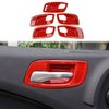 crosselec Red Carbon Fiber Inner Door Handle Bowl Cover Trim for Dodge Charger 2011-2021/ Chrysler 300 2015-2021