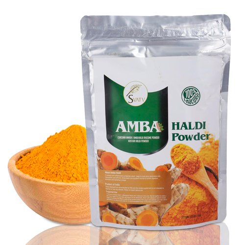 SVATV Natural Wild Turmeric Powder | Amba Haldi | Kasturi Manjal | Curcuma Aromatica - Size -227 Gram, Half Pound, 8 Ounce