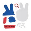 Patriotic Peace Hand Sign Craft Kit, Makes 12