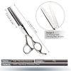 Hair Cutting Scissors Shears Set, CIICII Professional Hairdressing Scissors Kit (Hair Beard Trimming Shaping Grooming Thinning Shears) for Men Women Pets Home Salon Barber Cutting Kit (Silver)