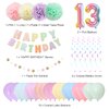 BRT Bearingshui 13th Birthday Decorations for Girls Boys, 40 Inch Rainbow Gradient Number 13 Balloon, 13th Birthday Balloon, Happy Birthday Banner, Children’s 13th Birthday Party Supplies