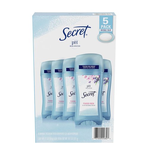 Secret Invisible Solid Deodorant, Powder Fresh (2.6 oz, 5 pk.)