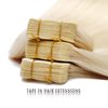 SURNEL Tape in Hair Extensions Human Hair Silky Soft Remy Tape in Hair Extensions Color #60 Platinum Blonde Tape in Hair 18 inch 20pcs 50g(#60-18)