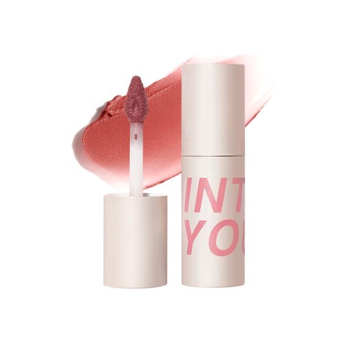 INTO YOU Velvet Matte Finish Lip Stain, Super Stay Lip Stain Long Lasting Waterproof, Lip Tint, Lip Mud Soft Lightweight, Smooth Lip Clay Mousse, Dual-Use For Lips And Cheek, Red Lipstick (W1)