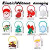 40PCs Christmas Hair Ties for Women Girls, Santa Claus Christmas Tree Bells Reindeer Snowman Snowflakes Christmas Stockings Elastic Christmas Ponytail Holder Christmas Hair Accessories(Christmas)